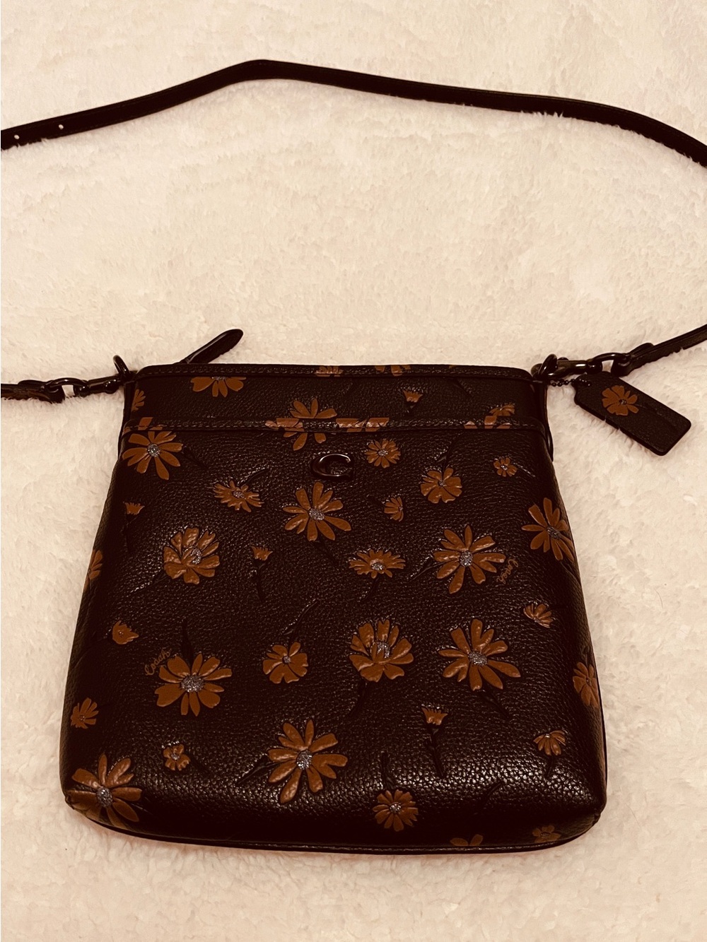 Coach Daisy Kitt Messenger Bag Crossbody in Dark Brown